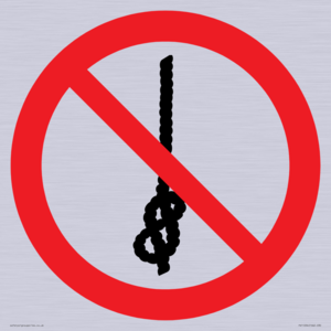PV11294: P030 Prohibition: Do not tie knots in rope