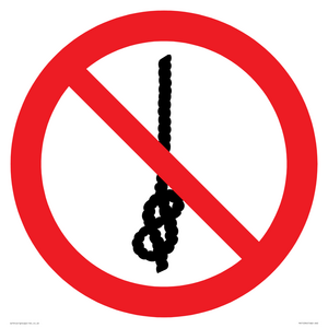 PV11294: P030 Prohibition: Do not tie knots in rope