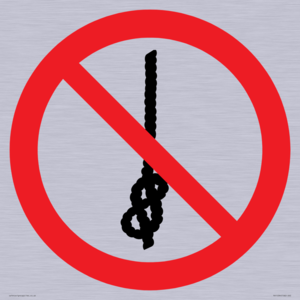 PV11294: P030 Prohibition: Do not tie knots in rope