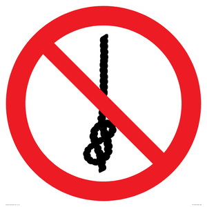 PV11294: P030 Prohibition: Do not tie knots in rope