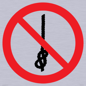 PV11294: P030 Prohibition: Do not tie knots in rope