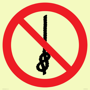 PV11294: P030 Prohibition: Do not tie knots in rope