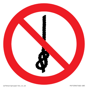 PV11294: P030 Prohibition: Do not tie knots in rope