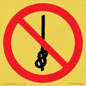 PV11294: P030 Prohibition: Do not tie knots in rope
