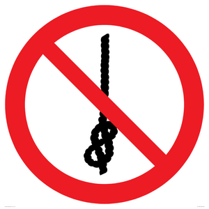PV11294: P030 Prohibition: Do not tie knots in rope