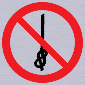 PV11294: P030 Prohibition: Do not tie knots in rope