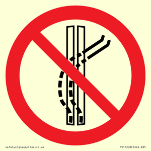 PV11308: Prohibition: Do not leave the tow-track