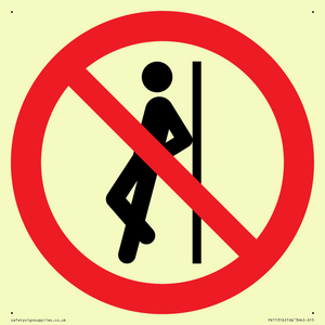 PV11316: Prohibition: No leaning against