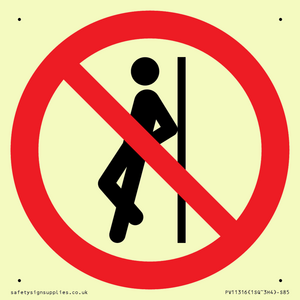 PV11316: Prohibition: No leaning against