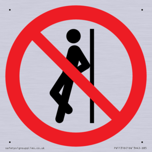PV11316: Prohibition: No leaning against