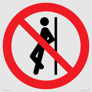 PV11316: Prohibition: No leaning against