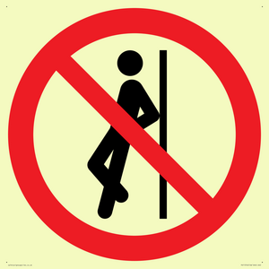PV11316: Prohibition: No leaning against