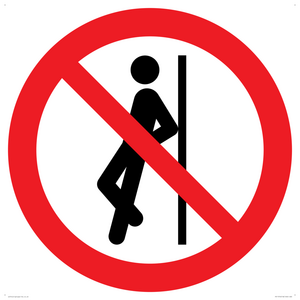 PV11316: Prohibition: No leaning against