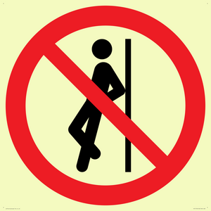 PV11316: Prohibition: No leaning against
