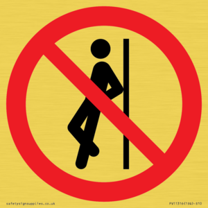 PV11316: Prohibition: No leaning against