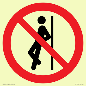 PV11316: Prohibition: No leaning against