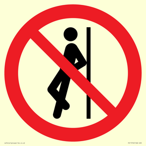 PV11316: Prohibition: No leaning against