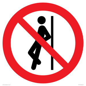 PV11316: Prohibition: No leaning against