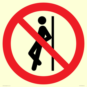 PV11316: Prohibition: No leaning against