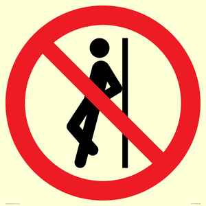 PV11316: Prohibition: No leaning against