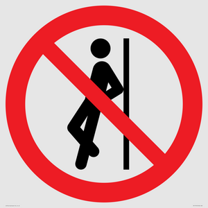 PV11316: Prohibition: No leaning against
