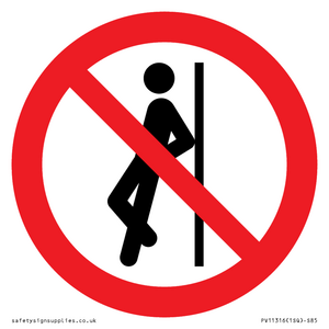 PV11316: Prohibition: No leaning against