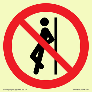 PV11316: Prohibition: No leaning against