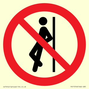 PV11316: Prohibition: No leaning against