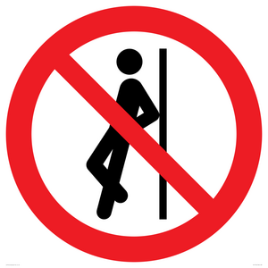 PV11316: Prohibition: No leaning against