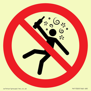 PV11320: Prohibition: Not for people in the state of intoxication