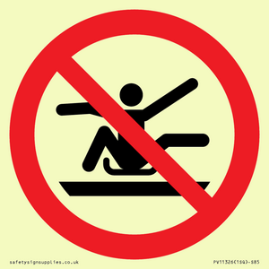 PV11326: Prohibition: Do not stretch out of toboggan
