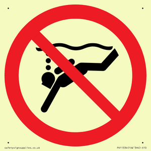 PV11334: Prohibition: No sub-aqua diving