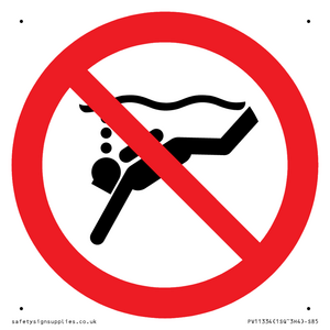 PV11334: Prohibition: No sub-aqua diving