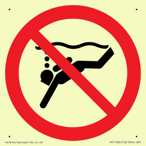 PV11334: Prohibition: No sub-aqua diving