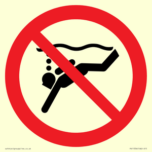 PV11334: Prohibition: No sub-aqua diving