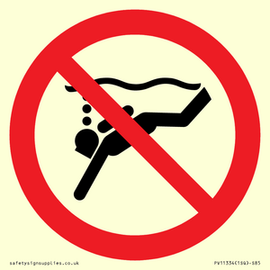 PV11334: Prohibition: No sub-aqua diving
