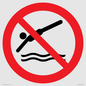 PV11336: Prohibition: No diving