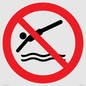 PV11336: Prohibition: No diving
