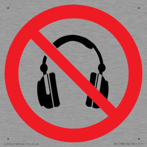 PV11768: P917 Prohibition: No headphones