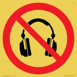 PV11768: P917 Prohibition: No headphones