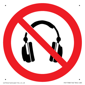 PV11768: P917 Prohibition: No headphones
