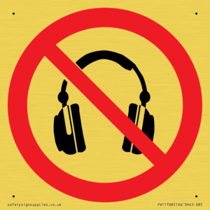 PV11768: P917 Prohibition: No headphones