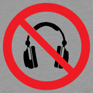 PV11768: P917 Prohibition: No headphones