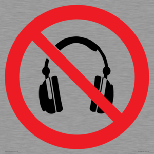 PV11768: P917 Prohibition: No headphones