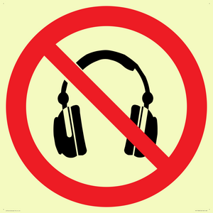 PV11768: P917 Prohibition: No headphones