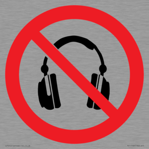 PV11768: P917 Prohibition: No headphones