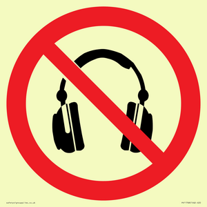 PV11768: P917 Prohibition: No headphones