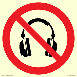 PV11768: P917 Prohibition: No headphones