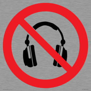 PV11768: P917 Prohibition: No headphones