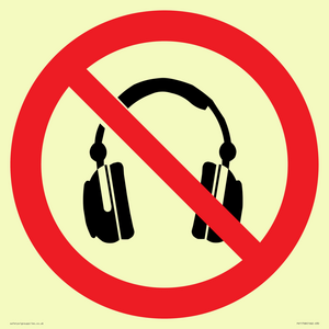 PV11768: P917 Prohibition: No headphones
